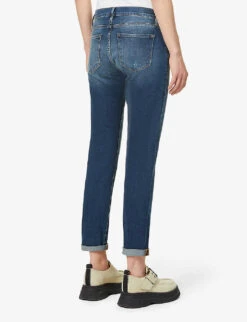 FRAME Le Garcon Mid-rise Straight Jeans -Whistles Shop 1057 3005669 LGJ779 AZURE ALT03
