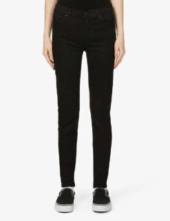 7 For All Mankind Illusion Luxe Skinny High-rise Jeans -Whistles Shop 150 2001497 SWZ5260BF RINSEDBLACK ALT02