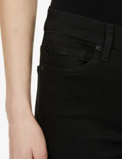 7 For All Mankind Illusion Luxe Skinny High-rise Jeans -Whistles Shop 150 2001497 SWZ5260BF RINSEDBLACK ALT04