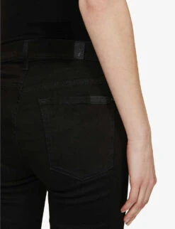 7 For All Mankind Illusion Luxe Skinny High-rise Jeans -Whistles Shop 150 2001497 SWZ5260BF RINSEDBLACK ALT05