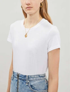 JAMES PERSE Vintage Boy Round-neck Cotton-jersey T-shirt -Whistles Shop 150 3005540 WLJ3114 WHITE ALT03