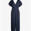 Whistles Waist-tie Back Star-jacquard Woven Jumpsuit -Whistles Shop 501 10019 028371 NAVY ALT10