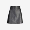 Whistles A-line Leather Mini Skirt -Whistles Shop 501 10019 030301 BLACK ALT10