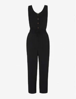 Whistles Quinn Sleeveless V-neck Woven Jumpsuit