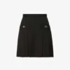 Sandro Rebeca Embellished Wool Mini Skirt 1 Sandro Rebeca Embellished Wool Mini Skirt -Whistles Shop R03631137 BLACK ALT10
