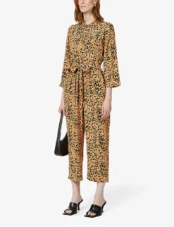 Whistles Animal-print Woven Jumpsuit -Whistles Shop R03676904 MULTICOLOUR ALT01