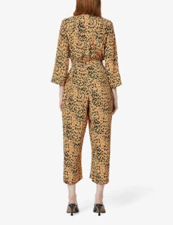 Whistles Animal-print Woven Jumpsuit -Whistles Shop R03676904 MULTICOLOUR ALT02