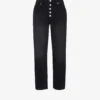 Whistles Hollie Straight-leg High-rise Organic-cotton Jeans -Whistles Shop R03703607 BLACK M