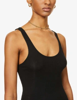 JAMES PERSE The Daily Stretch-cotton Tank Top -Whistles Shop R03707427 BLACK ALT03