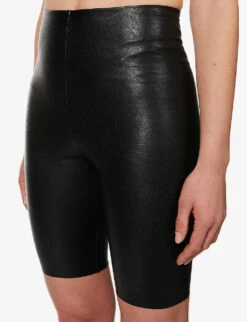 Commando Fitted High-rise Faux-leather Shorts -Whistles Shop R03742244 BLACK ALT04