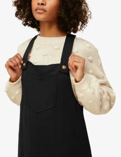 Whistles Rita Easy Woven Dungarees -Whistles Shop R03745573 BLACK ALT05