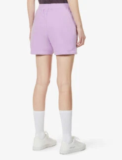 Text-print Mid-rise Recycled And Organic-cotton Shorts -Whistles Shop R03752036 ORCHIDPURPLE ALT03