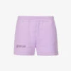 Text-print Mid-rise Recycled And Organic-cotton Shorts -Whistles Shop R03752036 ORCHIDPURPLE M