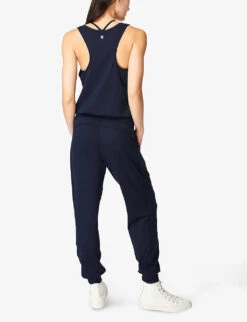Sweaty Betty Gary Relaxed-fit Stretch-woven Jumpsuit -Whistles Shop R03763603 NAVYBLUE ALT02