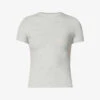 Round-neck Stretch-cotton T-shirt -Whistles Shop R03766867 S LIGHTHEATHERGREY M