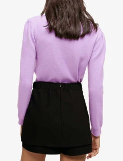 Maje Pamo Skirt-style Shorts -Whistles Shop R03787236 NOIRGRIS ALT02