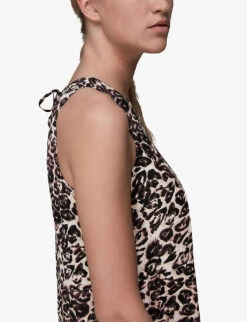 Whistles Clouded Leopard-print Woven Jumpsuit -Whistles Shop R03802100 MULTICOLOURED ALT04