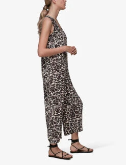Whistles Clouded Leopard-print Woven Jumpsuit -Whistles Shop R03802100 MULTICOLOURED ALT05