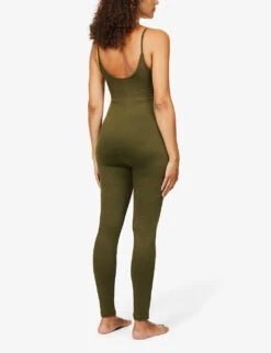 Maternity The Kate Sleeveless Stretch-woven Unitard -Whistles Shop R03811961 OLIVE ALT03