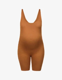 Maternity The Cindy Scoop-neck Stretch-woven Unitard