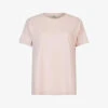 AllSaints Grace Logo-embroidered Cotton-jersey T-shirt -Whistles Shop R03814577 TAINTEDPINK M