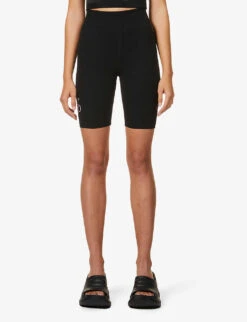 AGENT PROVOCATEUR Rayley High-rise Stretch-cotton Shorts -Whistles Shop R03832470 BLACKBABYPINK ALT02