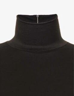 Maternity The Penelope Turtleneck Stretch-jersey Jumpsuit -Whistles Shop R03900525 BLACK ALT02