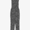 Whistles Josie Spot-print Check Woven Jumpsuit -Whistles Shop R03907588 BLACK M