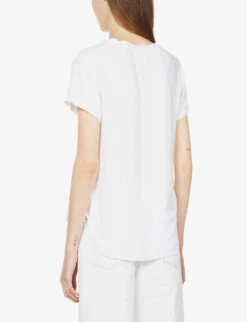 V-neck Jersey T-shirt -Whistles Shop R03908177 WHITE ALT03
