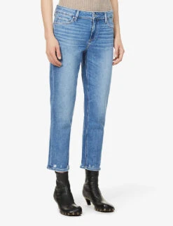 Paige Brigitte Straight-leg Mid-rise Stretch-denim Jeans -Whistles Shop R03913277 MUSICWBEATHEM ALT02