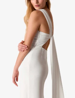 Whistles Thelma Wide-leg Woven Wedding Jumpsuit -Whistles Shop R03920210 CREAM ALT02