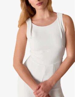 Whistles Thelma Wide-leg Woven Wedding Jumpsuit -Whistles Shop R03920210 CREAM ALT04