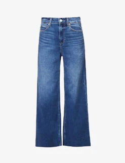 Paige Anessa Wide-leg High-rise Stretch-denim Jeans