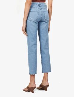 GOOD AMERICAN Good Straight Straight-leg High-rise Stretch-denim Jeans -Whistles Shop R03930107 BLUE449 ALT03