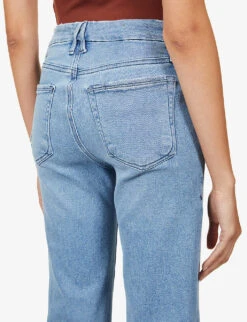 GOOD AMERICAN Good Straight Straight-leg High-rise Stretch-denim Jeans -Whistles Shop R03930107 BLUE449 ALT05