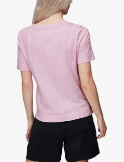 Whistles Rosa Double-trim Cotton-jersey T-shirt -Whistles Shop R03933338 LILAC ALT03