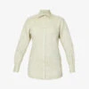 The Boyfriend Long-sleeved Organic-linen Shirt -Whistles Shop R03935324 SAGEGREEN M