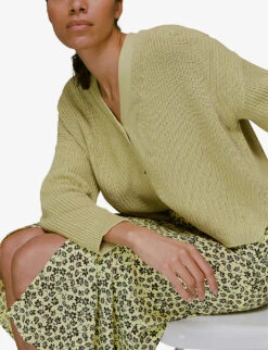 Whistles Buttercup Floral-print Woven Midi Skirt -Whistles Shop R03938495 YELLOW ALT04