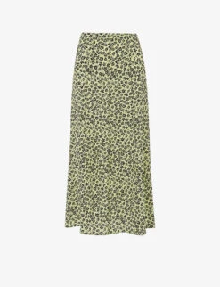 Whistles Buttercup Floral-print Woven Midi Skirt