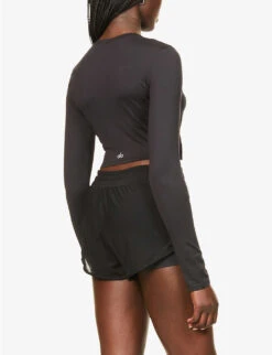 Alosoft Finesse Slim-fit Stretch-jersey Top -Whistles Shop R03938605 BLACK ALT03