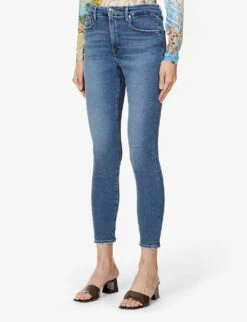 GOOD AMERICAN Good Legs Cropped Slim-leg Mid-rise Stretch-denim Jeans -Whistles Shop R03939749 INDIGO149 ALT02