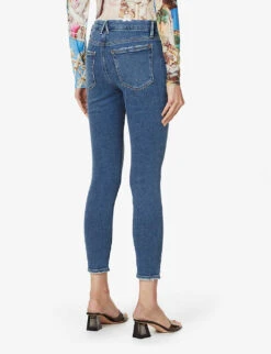 GOOD AMERICAN Good Legs Cropped Slim-leg Mid-rise Stretch-denim Jeans -Whistles Shop R03939749 INDIGO149 ALT03