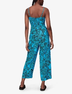 Whistles Starflower Floral-print Tied-front Woven Jumpsuit -Whistles Shop R03941527 MULTICOLOURED ALT03