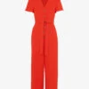 Whistles Emmie Relaxed-fit Linen Jumpsuit -Whistles Shop R03946652 RED M