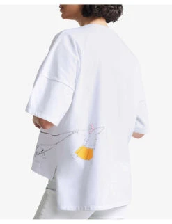 Ted Baker Gramiey Graphic-print Cotton-jersey T-shirt -Whistles Shop R03947273 WHITE ALT03