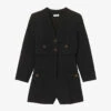 Sandro Seal Textured Tweed Playsuit -Whistles Shop R03947922 NOIRGRIS M