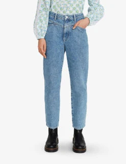 CLAUDIE PIERLOT Poupi Straight-leg High-rise Organic Cotton-denim Jeans -Whistles Shop R03949175 DENIMJEAN ALT02