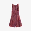 Ted Baker Odesia Graphic-print Woven Playsuit -Whistles Shop R03952659 DKRED M