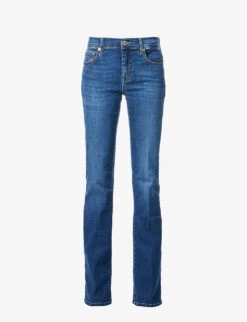 7 For All Mankind Bootcut Mid-rise Stretch-denim Jeans