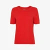Whistles Rosa Round-neck Cotton T-shirt -Whistles Shop R03958303 RED M